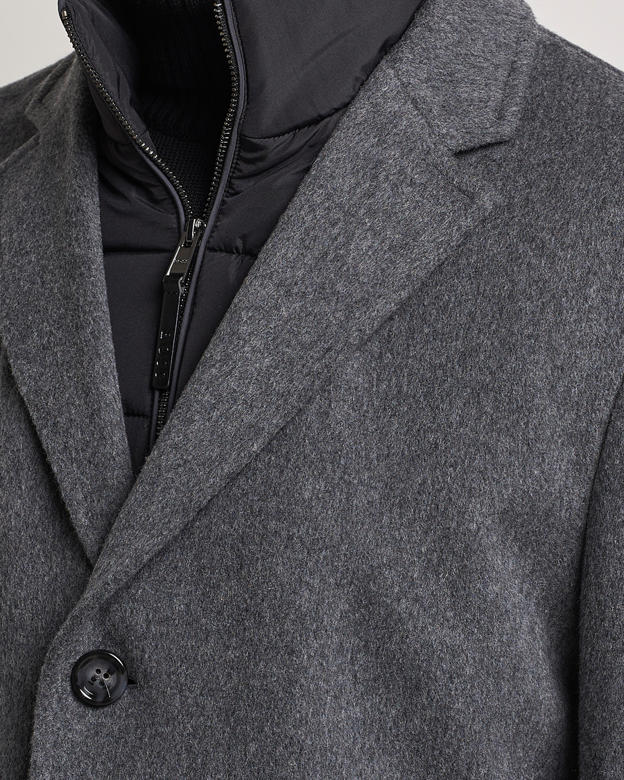 Herr | Jackor | BOSS BLACK | Hyde Wool Bib Coat Medium Grey