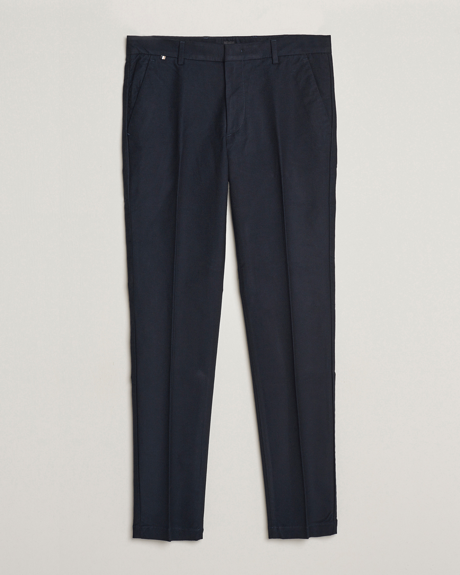 Herr | Byxor | BOSS BLACK | Kaito1 Structured Chinos Dark Blue