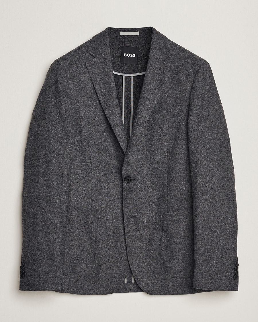 Herr |  | BOSS BLACK | Hanry Tech Flannel Blazer Dark Grey