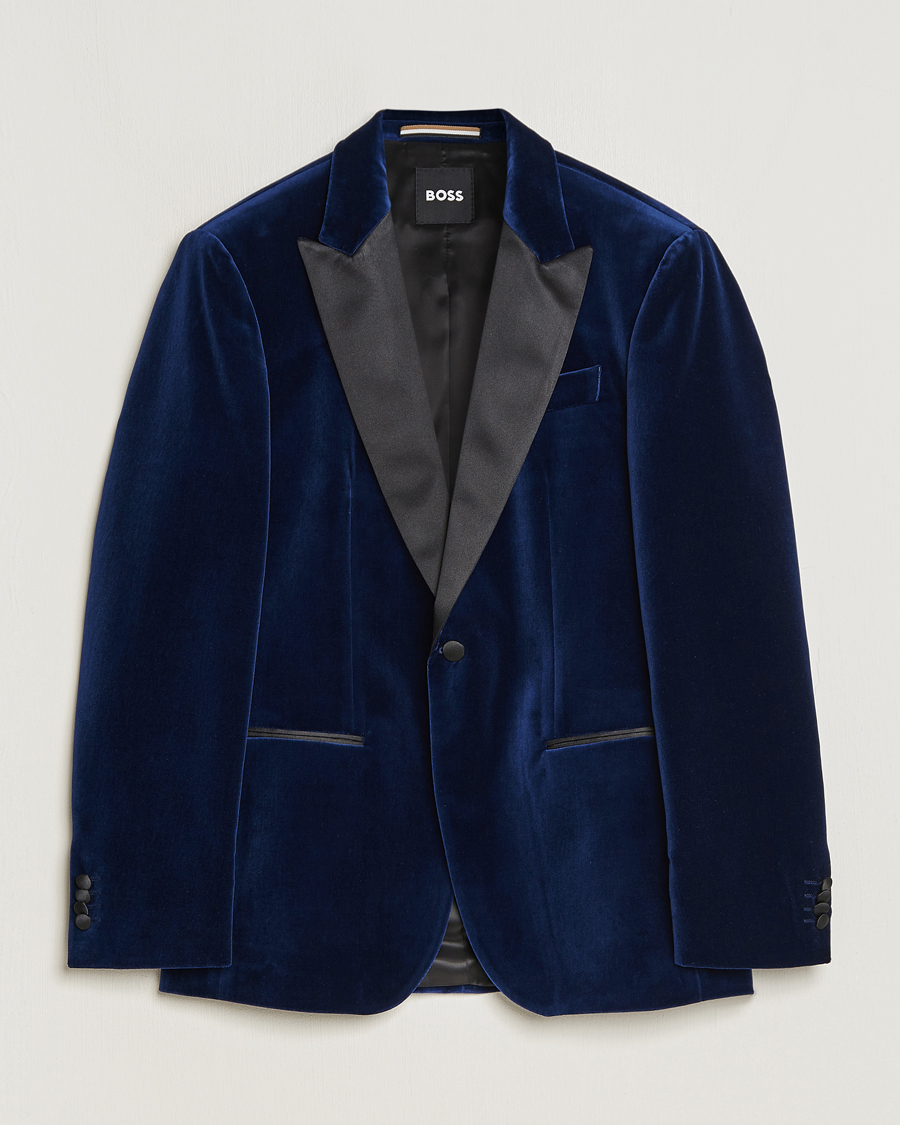 Herr | Kavajer | BOSS BLACK | Hutson Velvet Tuxedo Blazer Dark Blue