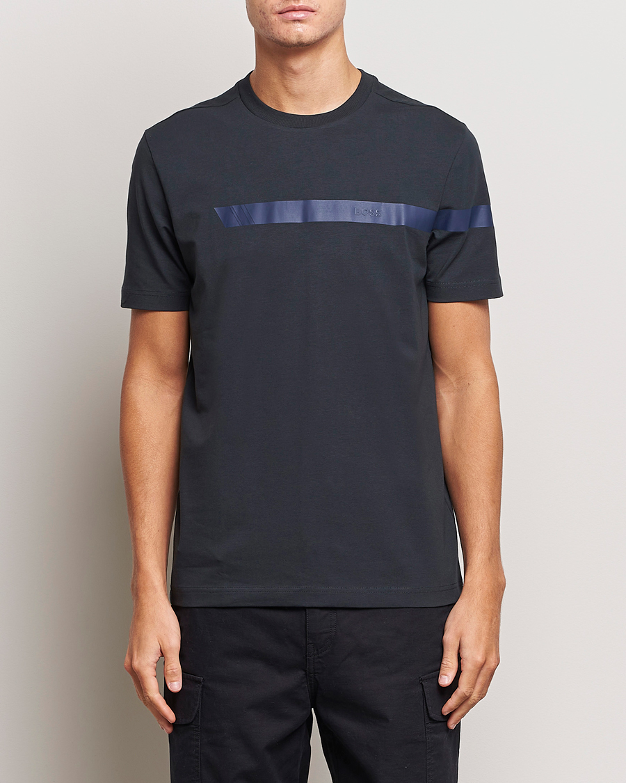 Herr |  | BOSS GREEN | Logo Crew Neck T-Shirt Dark Blue
