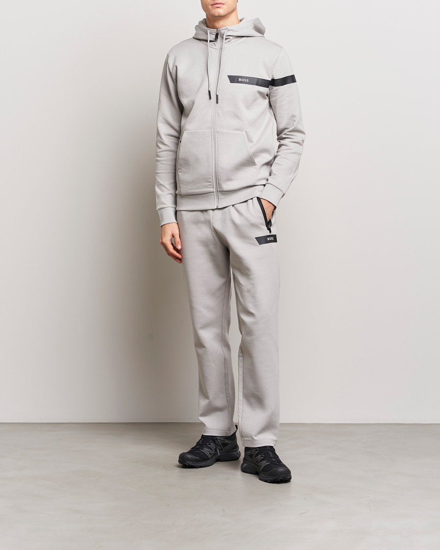 Herr | Tröjor | BOSS GREEN | Saggy Full Zip Hoodie Open Grey