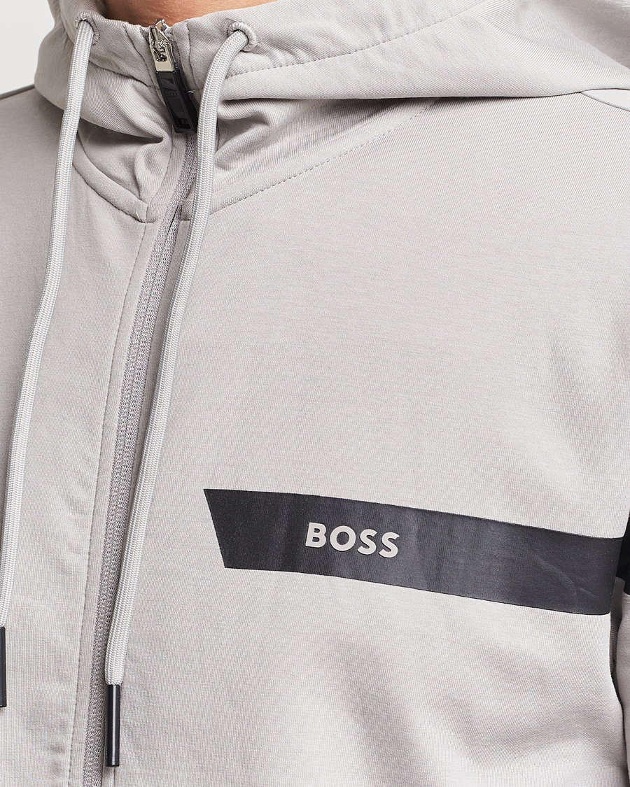 Herr | Tröjor | BOSS GREEN | Saggy Full Zip Hoodie Open Grey