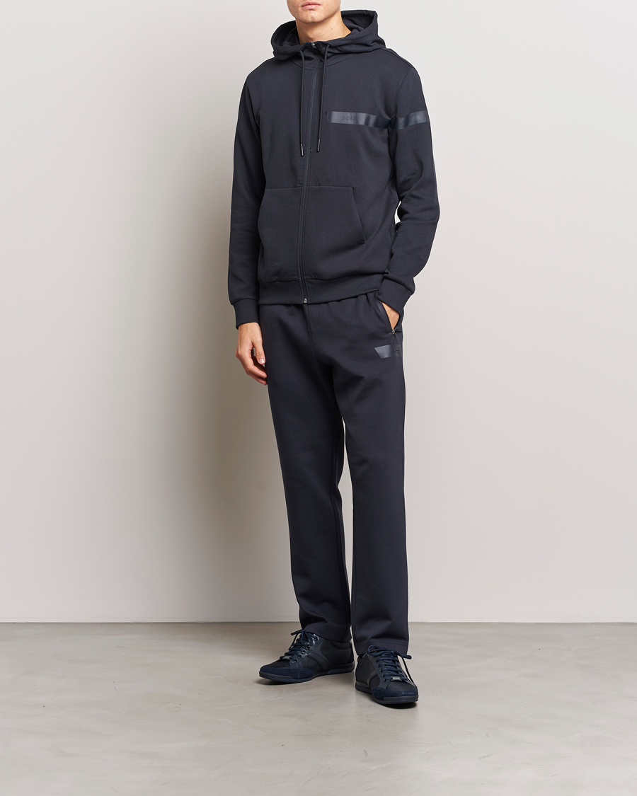 Herr | Tröjor | BOSS GREEN | Saggy Full Zip Hoodie Dark Blue