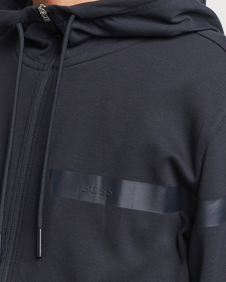 Herr | Tröjor | BOSS GREEN | Saggy Full Zip Hoodie Dark Blue