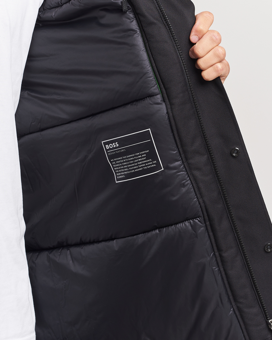 Herr | Jackor | BOSS GREEN | Terry Parka Black