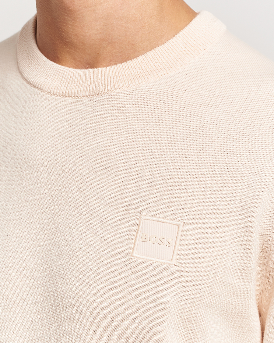 Herr | Tröjor | BOSS ORANGE | Kanovano Knitted Sweater Open Beige