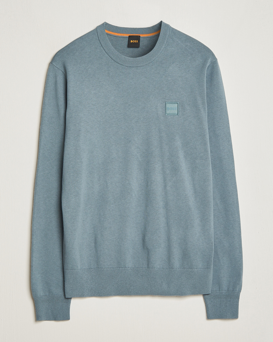 Herr | Tröjor | BOSS ORANGE | Kanovano Knitted Sweater Open Green