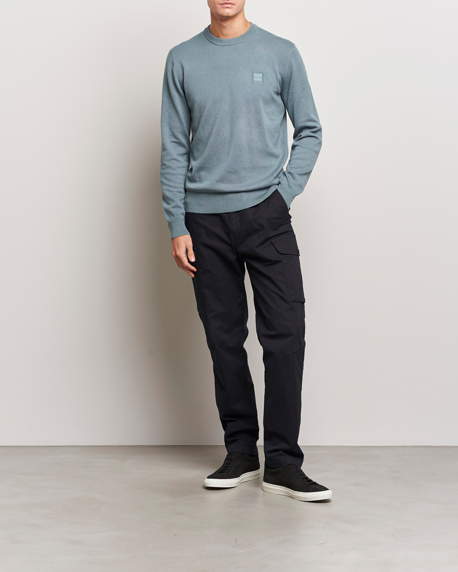 Herr | Tröjor | BOSS ORANGE | Kanovano Knitted Sweater Open Green