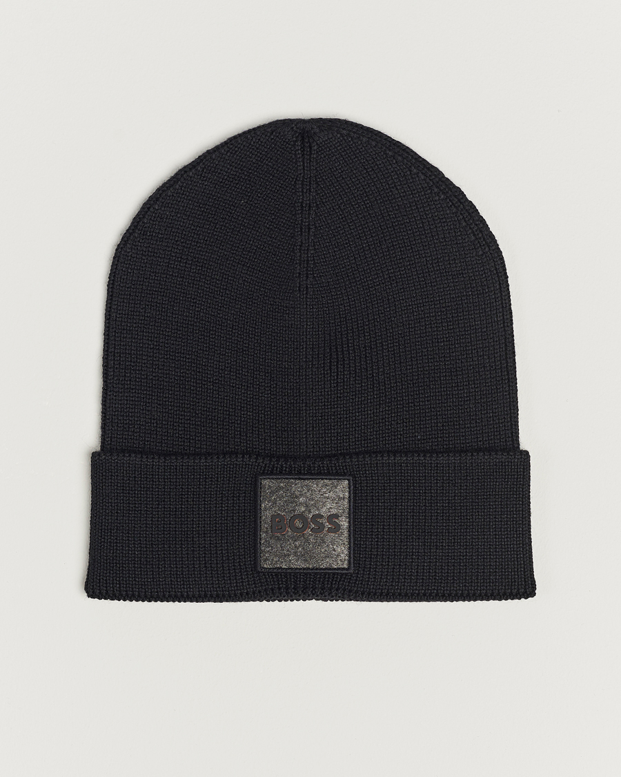 Herr | BOSS ORANGE Foxxy Logo Beanie Black | BOSS ORANGE | Foxxy Logo Beanie Black