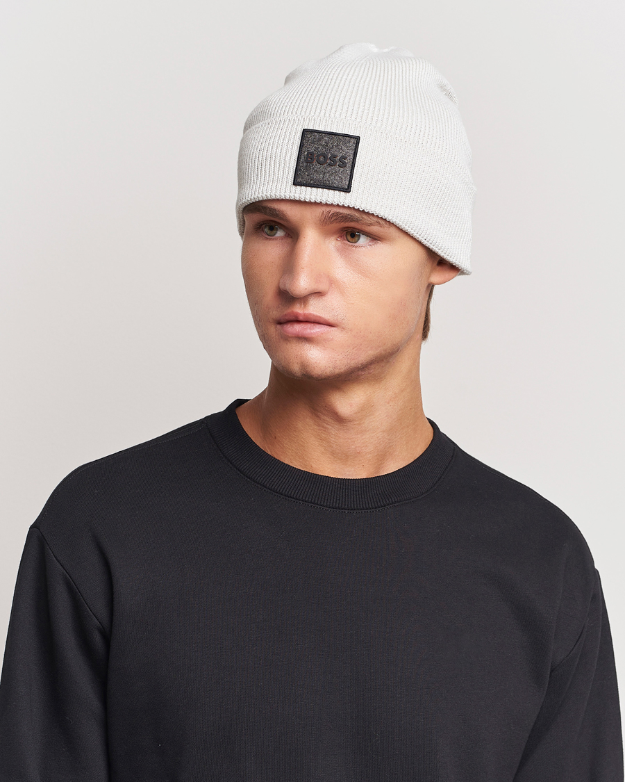 Herr | BOSS ORANGE Foxxy Logo Beanie Light Grey | BOSS ORANGE | Foxxy Logo Beanie Light Grey