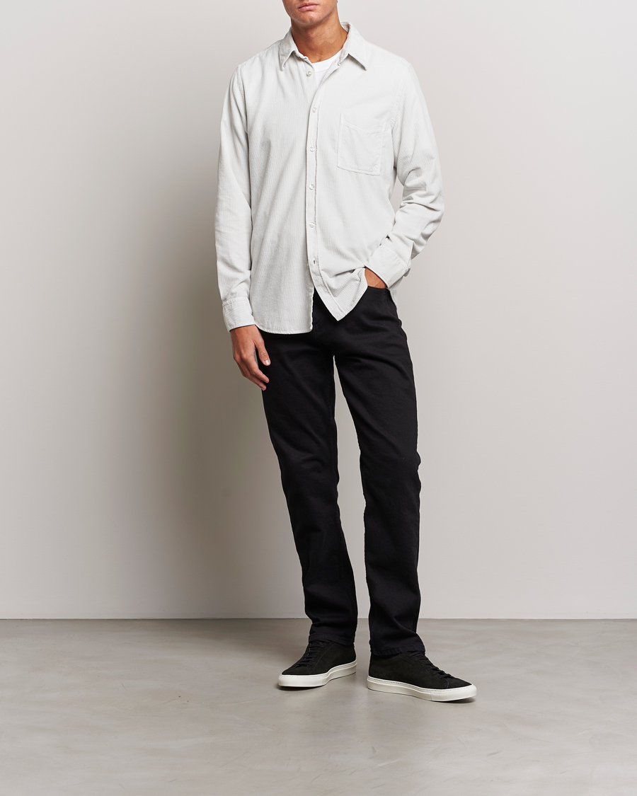 Herr | Skjortor | BOSS ORANGE | Relegant Corduroy Shirt Light Grey