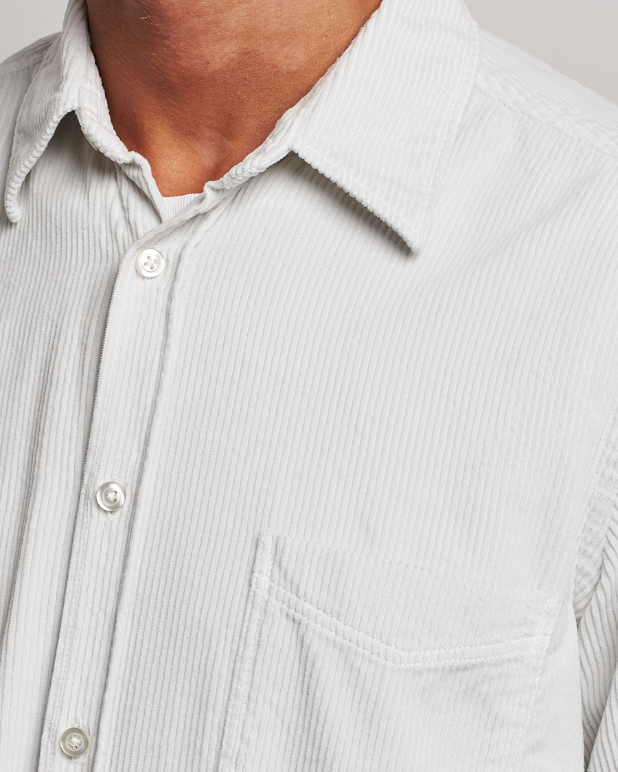 Herr | Skjortor | BOSS ORANGE | Relegant Corduroy Shirt Light Grey