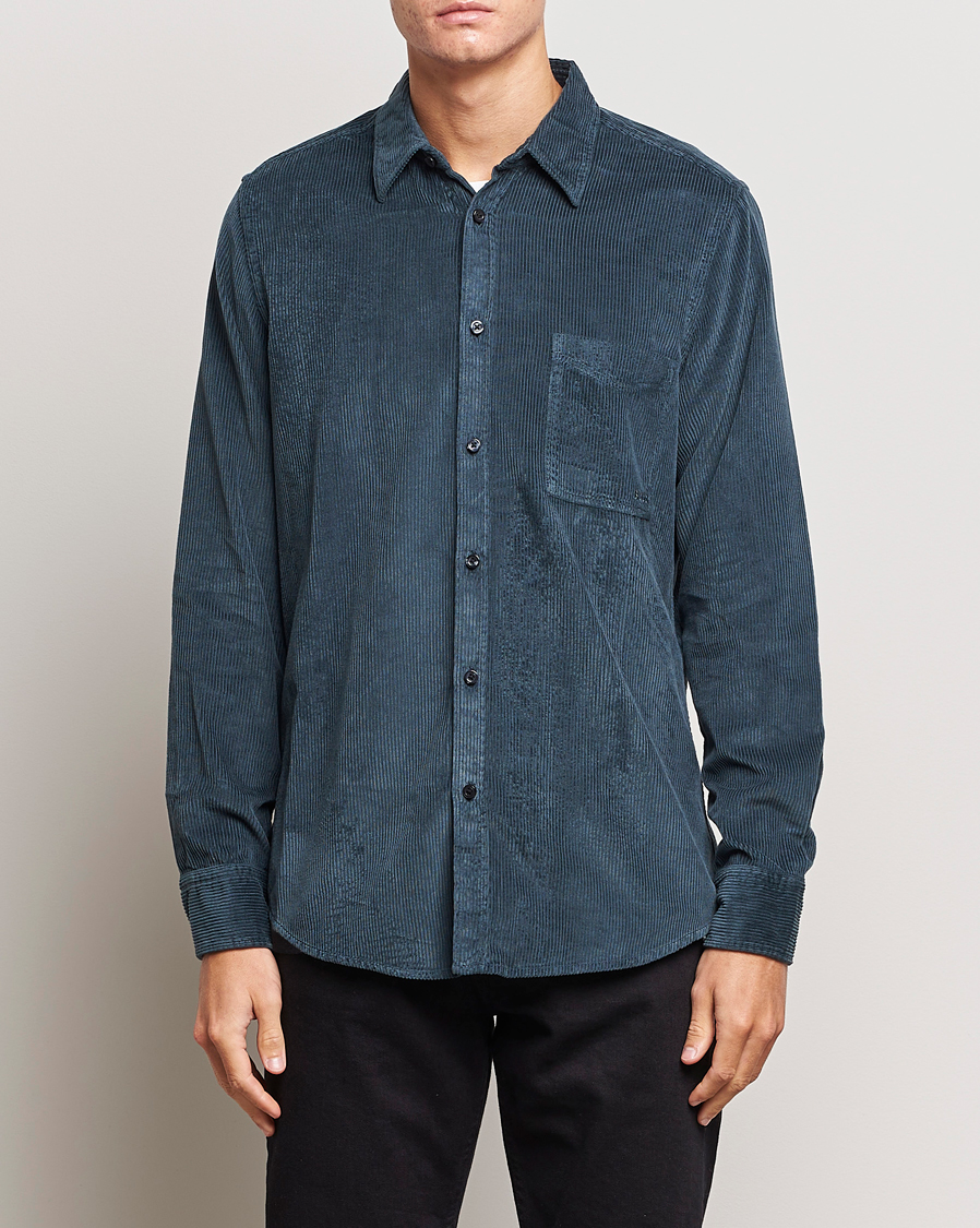 Herr | Skjortor | BOSS ORANGE | Relegant Corduroy Shirt Open Green