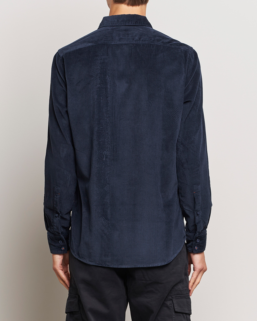 Herr | Skjortor | BOSS ORANGE | Relegant Corduroy Shirt Dark Blue