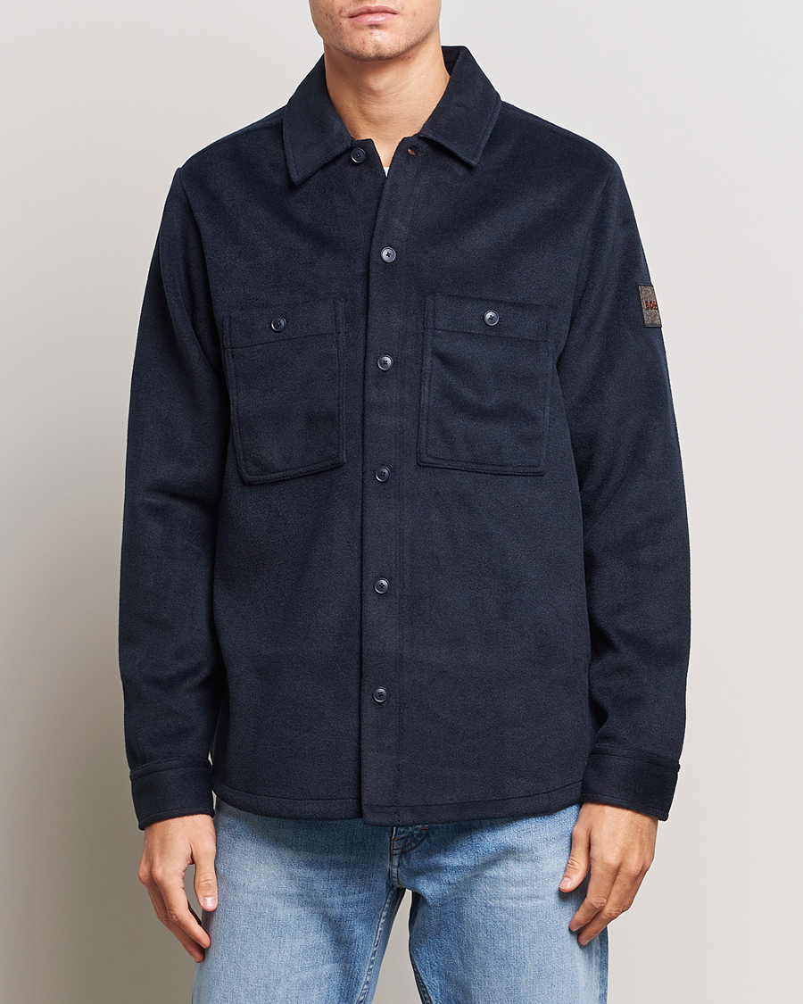 Herr | Skjortor | BOSS ORANGE | Locky Overshirt Dark Blue