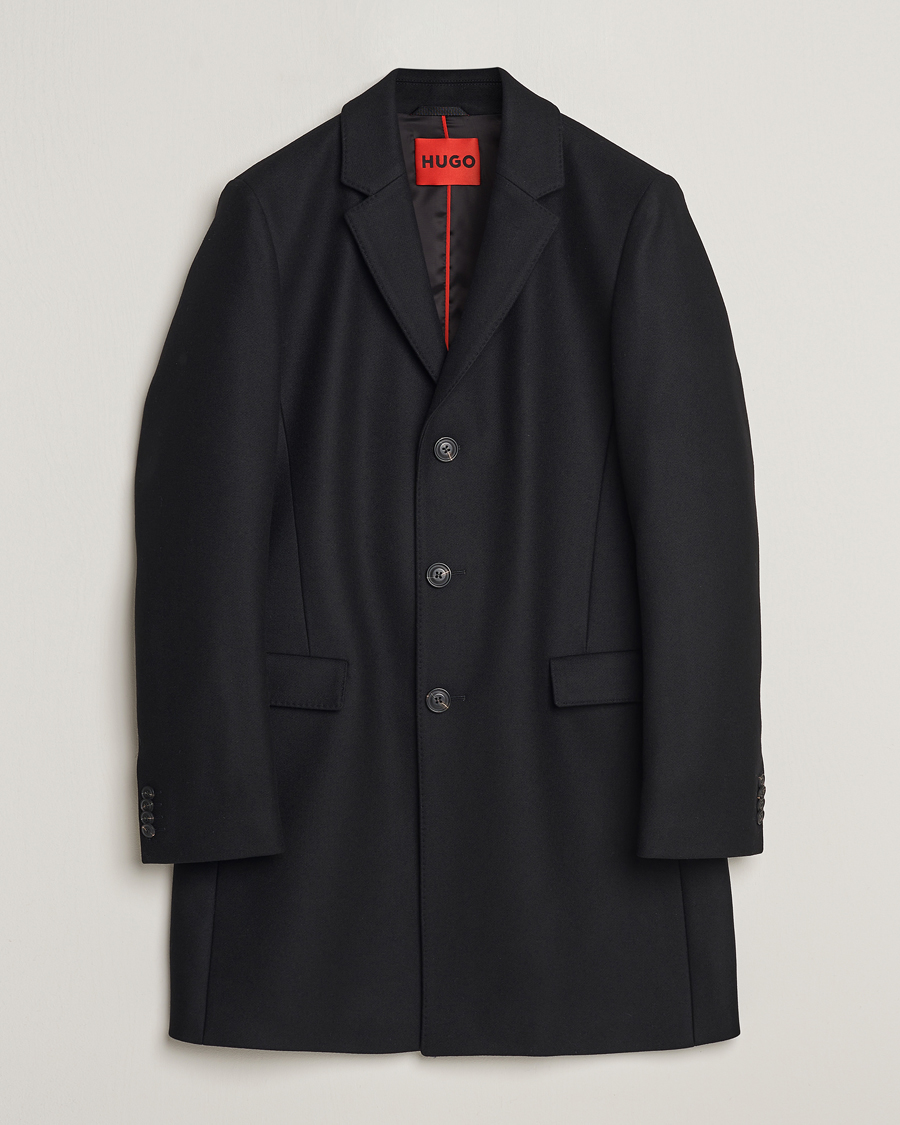 Herr | Jackor | HUGO | Migor Wool Coat Black