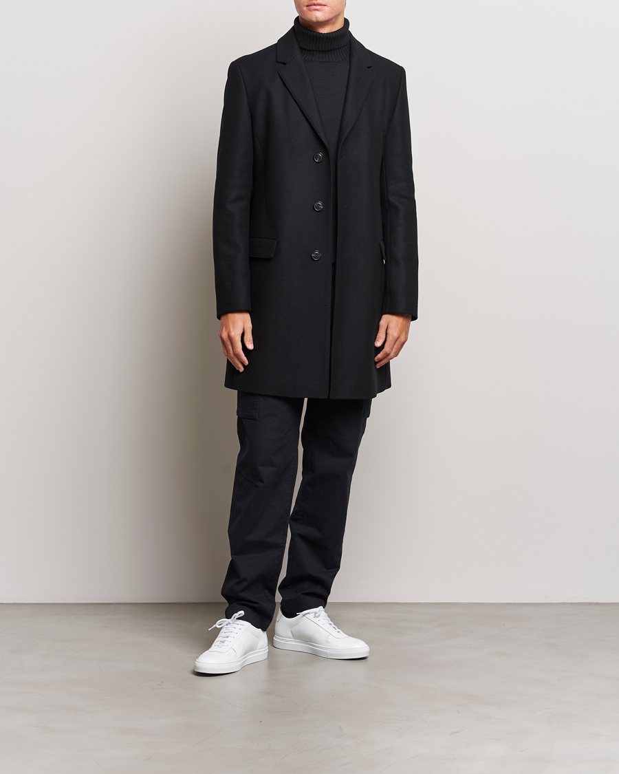 Herr | Jackor | HUGO | Migor Wool Coat Black