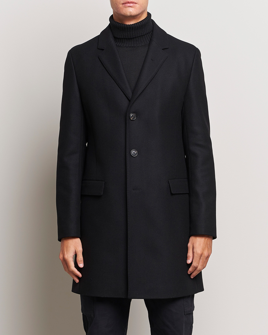 Herr | Jackor | HUGO | Migor Wool Coat Black