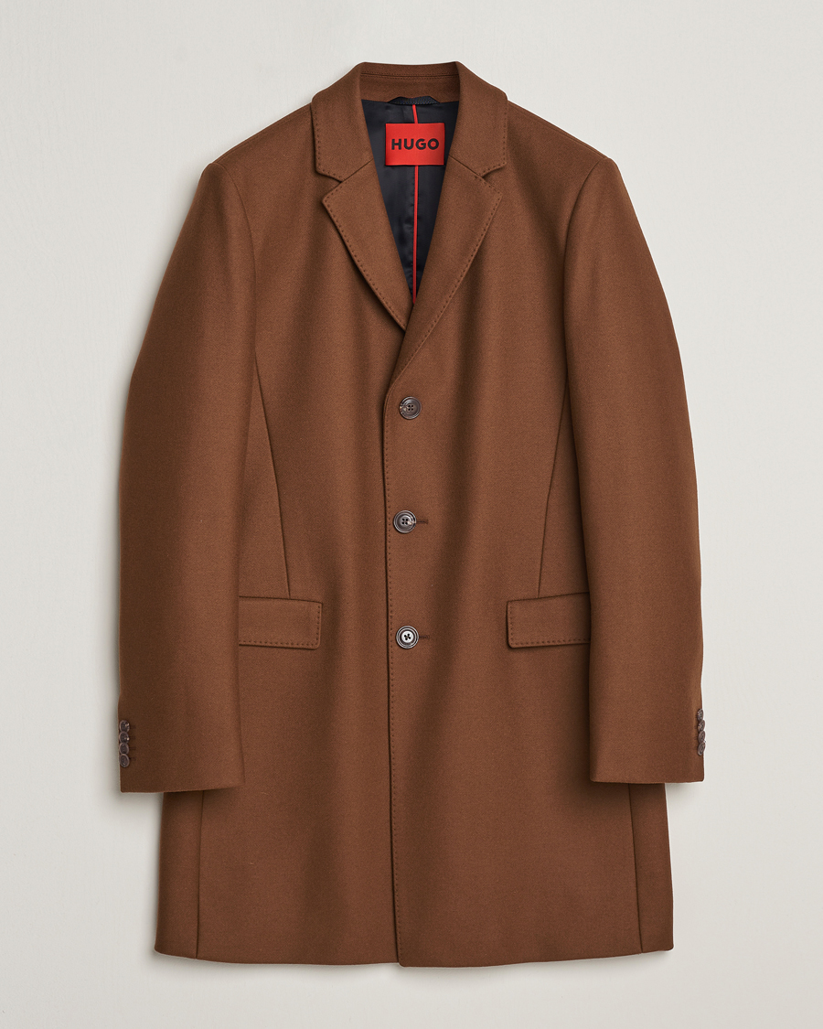 Herr | Jackor | HUGO | Migor Wool Coat Rust