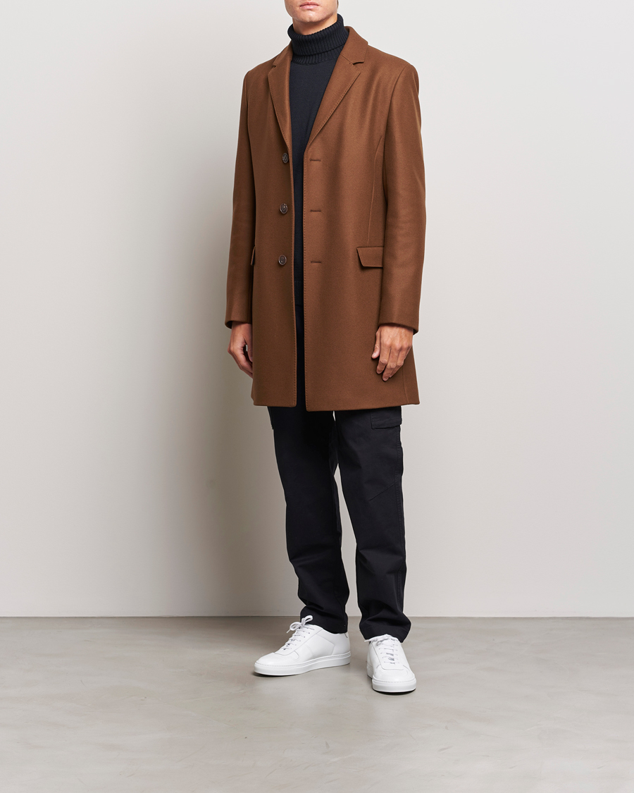 Herr | Jackor | HUGO | Migor Wool Coat Rust