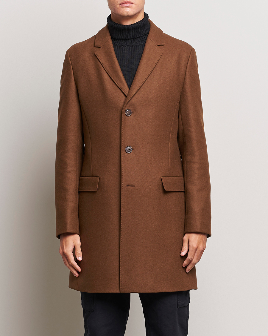 Herr | Jackor | HUGO | Migor Wool Coat Rust