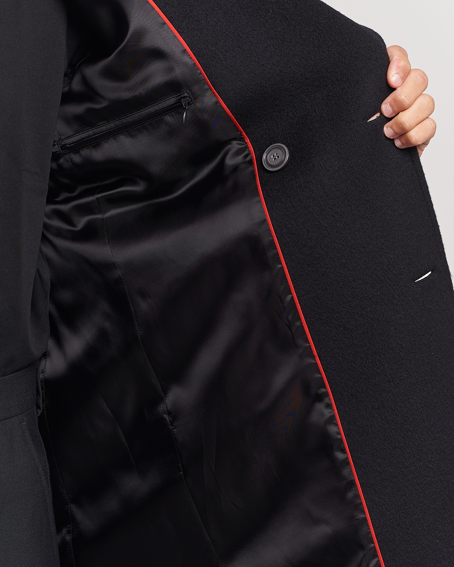 Herr | Jackor | HUGO | Miroy Wool Double Breasted Coat Black