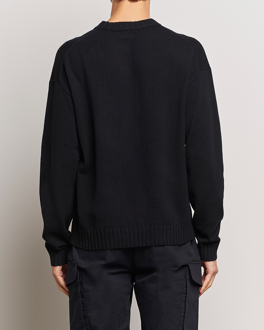 Herr | Tröjor | HUGO | San Cassio Knitted Sweater Black