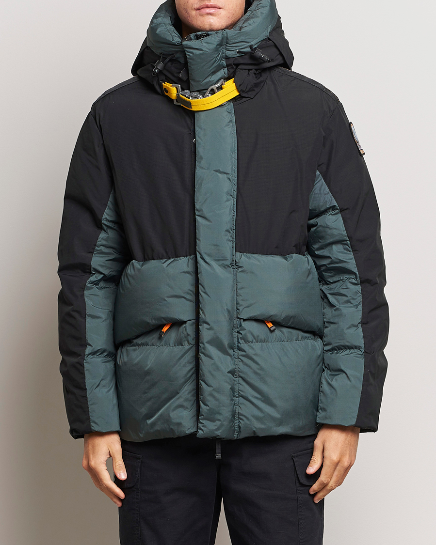 Herr | Parajumpers | Parajumpers | Ronin Foul Weather Down Parka Black/Green Gables