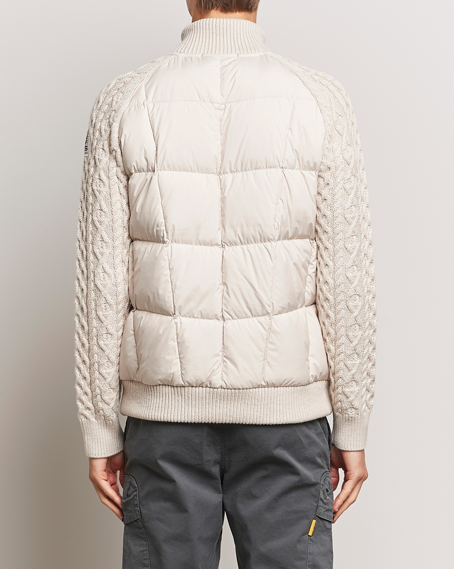 Herr | Jackor | Parajumpers | Great Aran Knitted Hybrid Jacket Bone