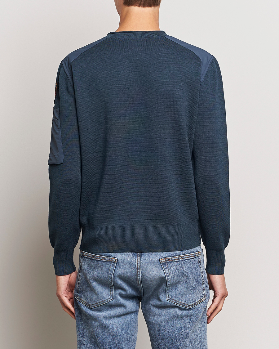 Herr | Tröjor | Parajumpers | Braw Rescue Knitted Crew Neck Dark Avio