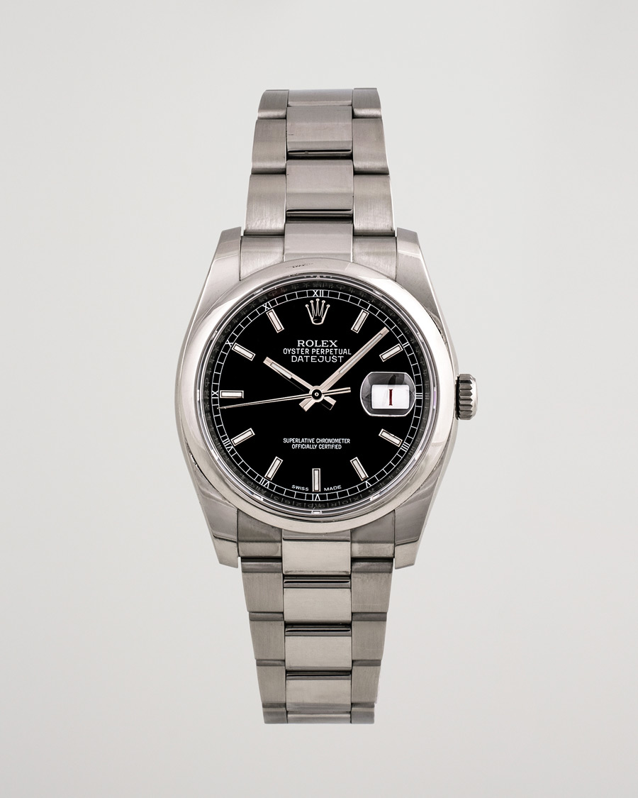 Herr | Rolex Pre-Owned Datejust 116200 Oystert Perpetual Steel Black Steel Black | Rolex Pre-Owned | Datejust 116200 Oystert Perpetual Steel Black Steel Black