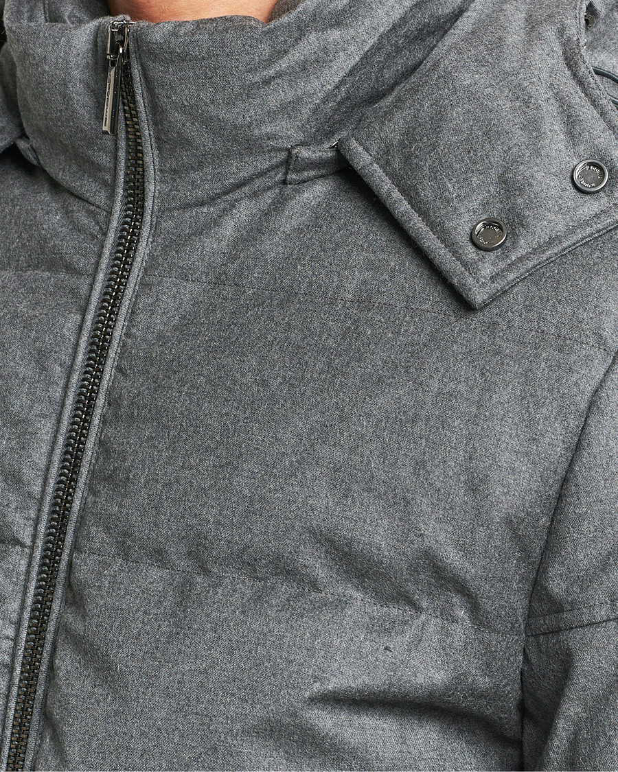 Herr | Jackor | MooRER | Brett Wool/Cashmere Hooded Jacket Grey