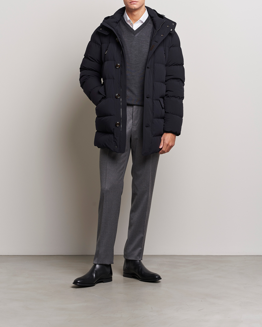 Herr | Jackor | MooRER | Gorner Water resistant Nylon Parka Navy