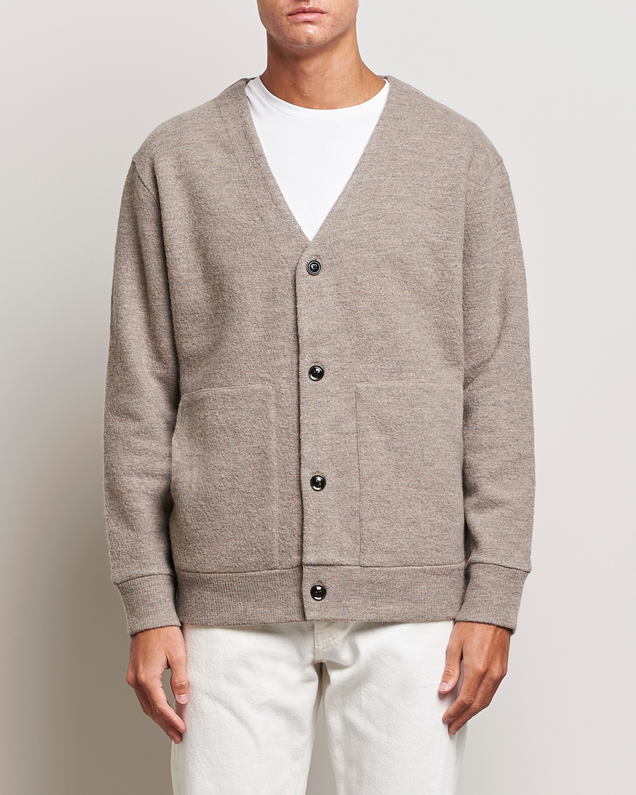 Herr | Tröjor | NN07 | Ice Boiled Wool Cardigan Khaki