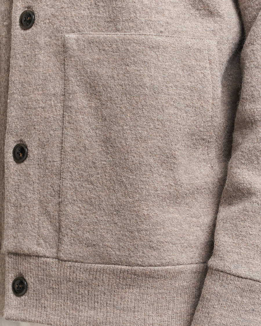 Herr | Tröjor | NN07 | Ice Boiled Wool Cardigan Khaki