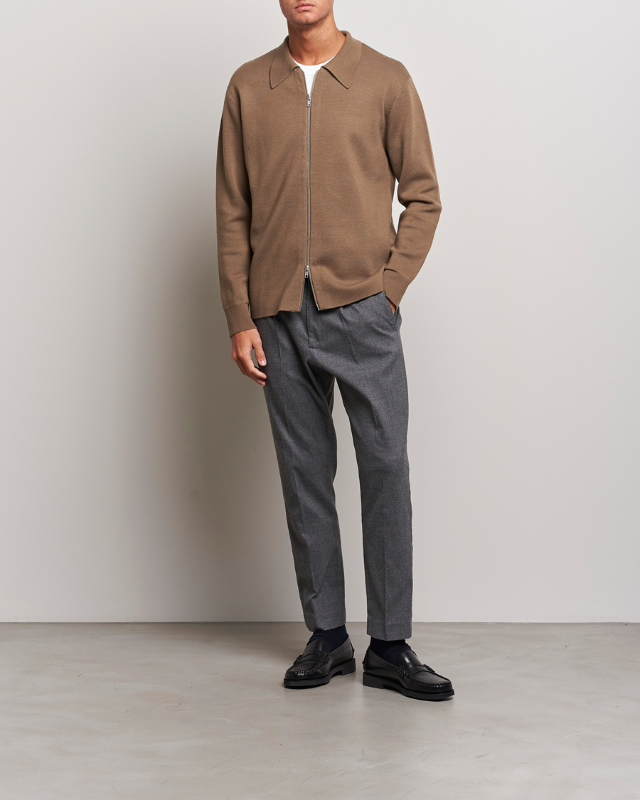 Herr | Tröjor | NN07 | Harald Knitted Full Zip Shitake