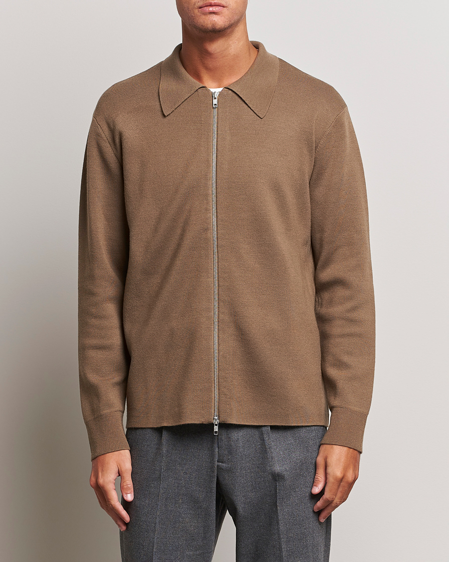 Herr | Tröjor | NN07 | Harald Knitted Full Zip Shitake