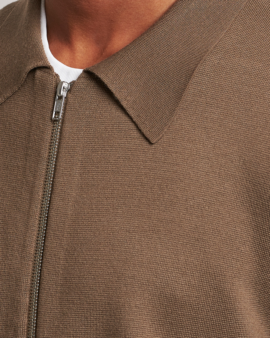 Herr | Tröjor | NN07 | Harald Knitted Full Zip Shitake