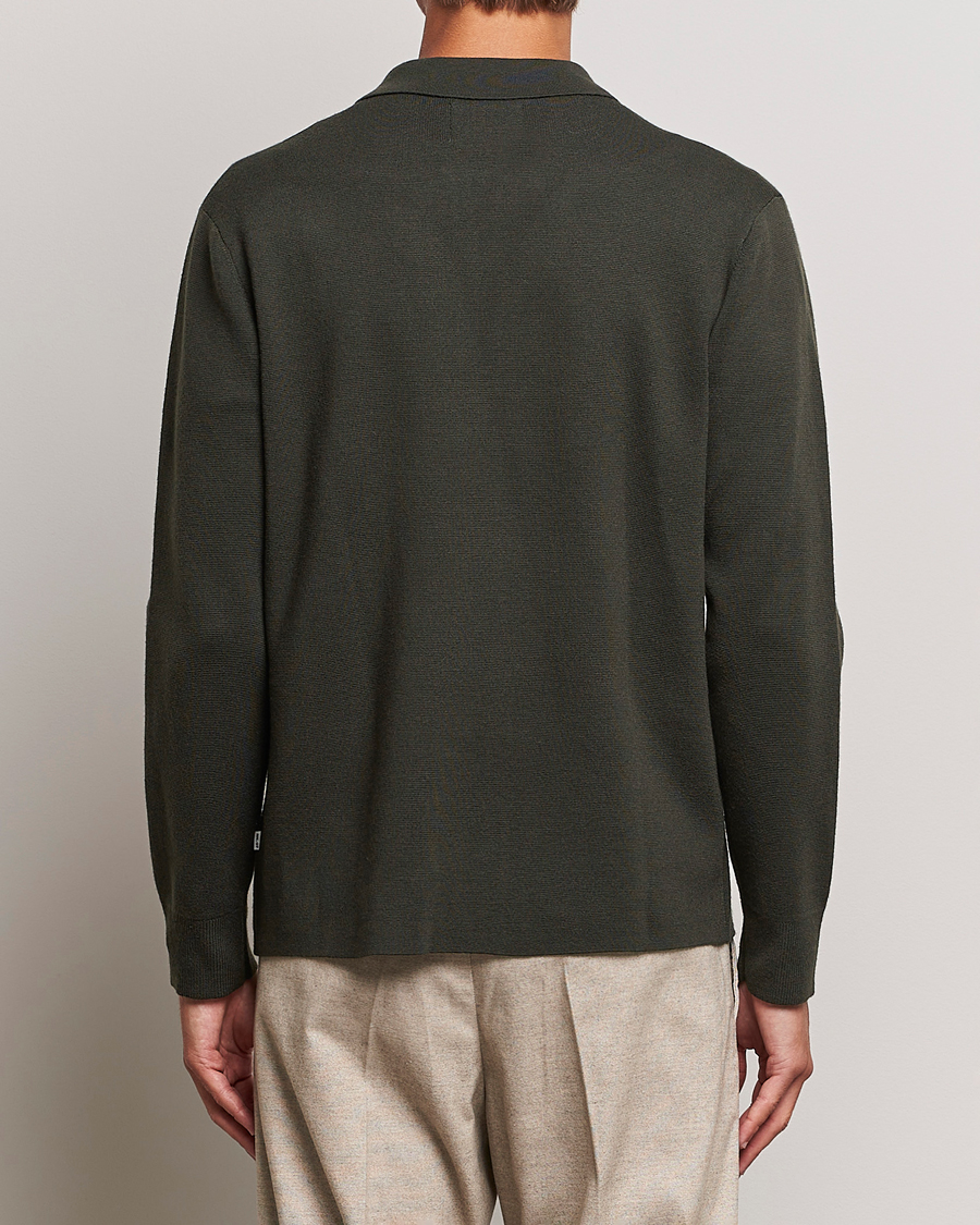 Herr | Tröjor | NN07 | Harald Knitted Full Zip Dark Green
