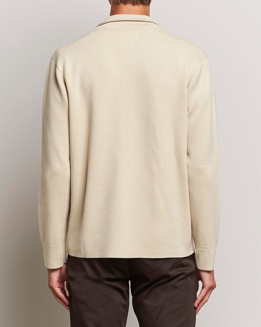 Herr | Tröjor | NN07 | Harald Cotton/Modal Half Zip Ecru