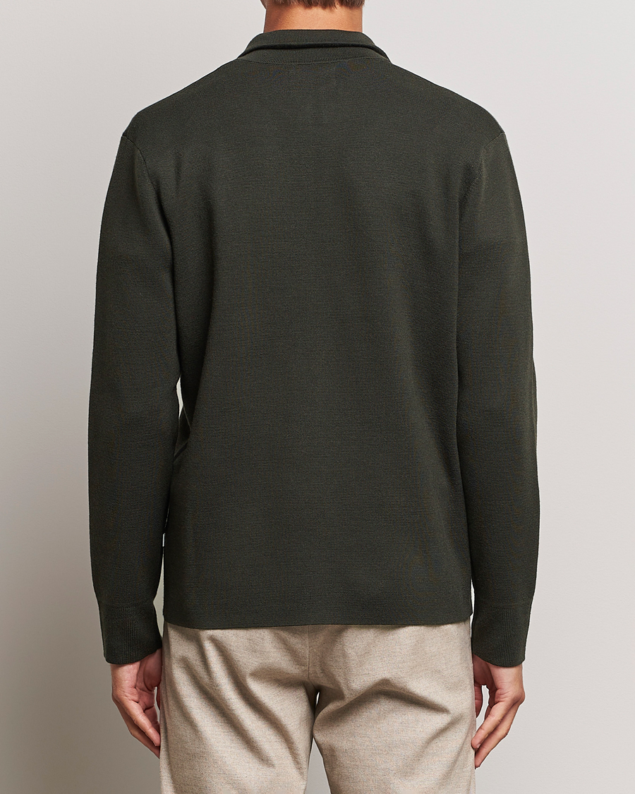 Herr | Tröjor | NN07 | Harald Cotton/Modal Half Zip Dark Army