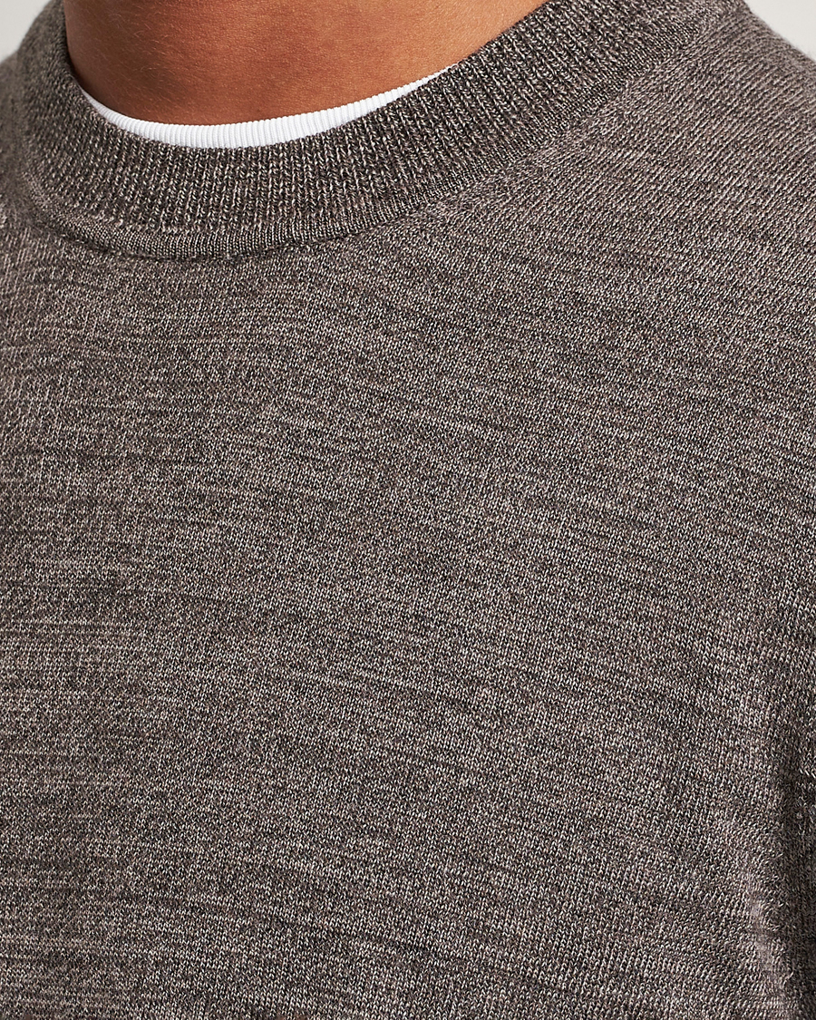 Herr | Tröjor | NN07 | Ted Merino Crew Neck Pullover Shitake