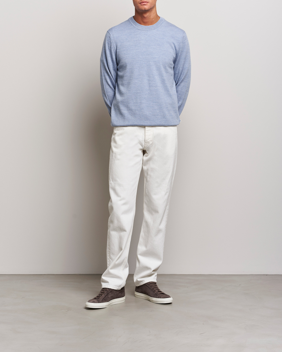 Herr | Tröjor | NN07 | Ted Merino Crew Neck Pullover Tink Blue