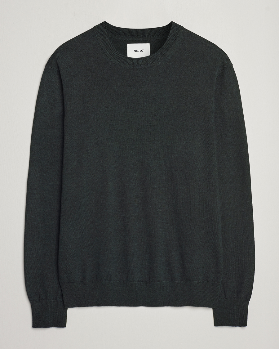 Herr | Tröjor | NN07 | Ted Merino Crew Neck Pullover Dark Army
