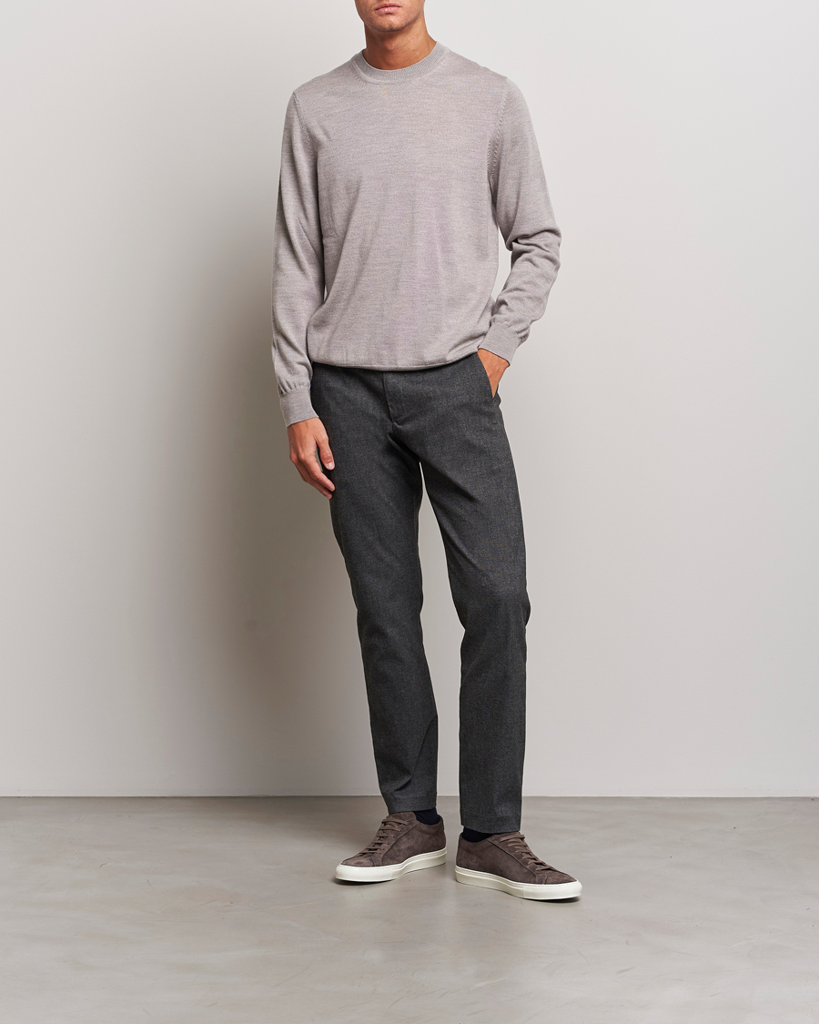 Herr | Tröjor | NN07 | Ted Merino Crew Neck Pullover Stone Melange