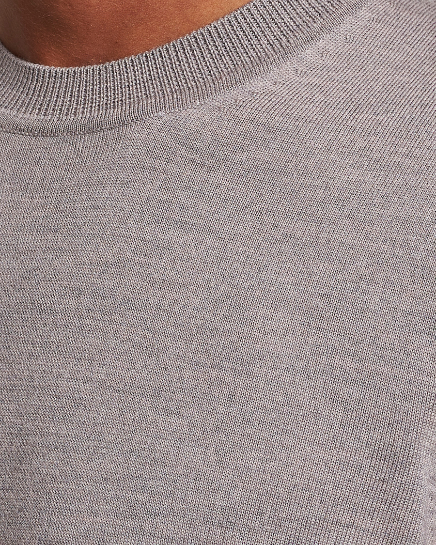 Herr | Tröjor | NN07 | Ted Merino Crew Neck Pullover Stone Melange