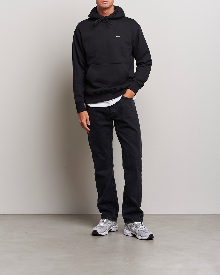 Herr | Tröjor | NN07 | Briggs Logo Hoodie Black