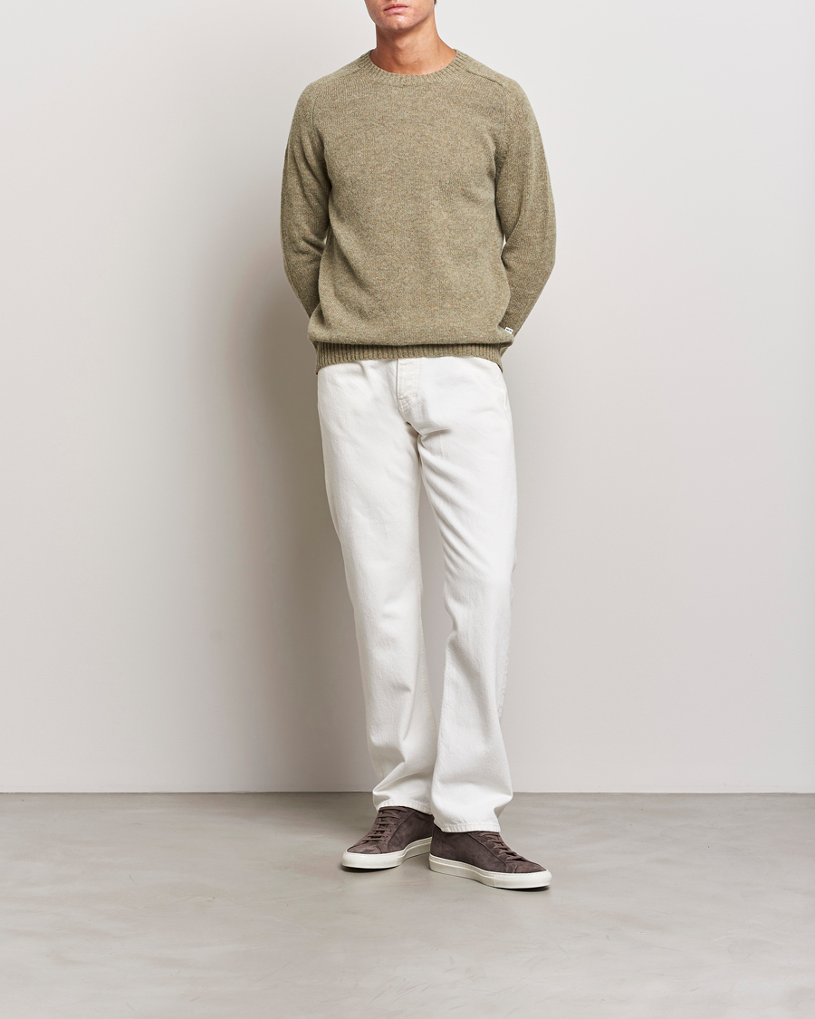 Herr | Tröjor | NN07 | Nathan Brushed Crew Neck Elmwood