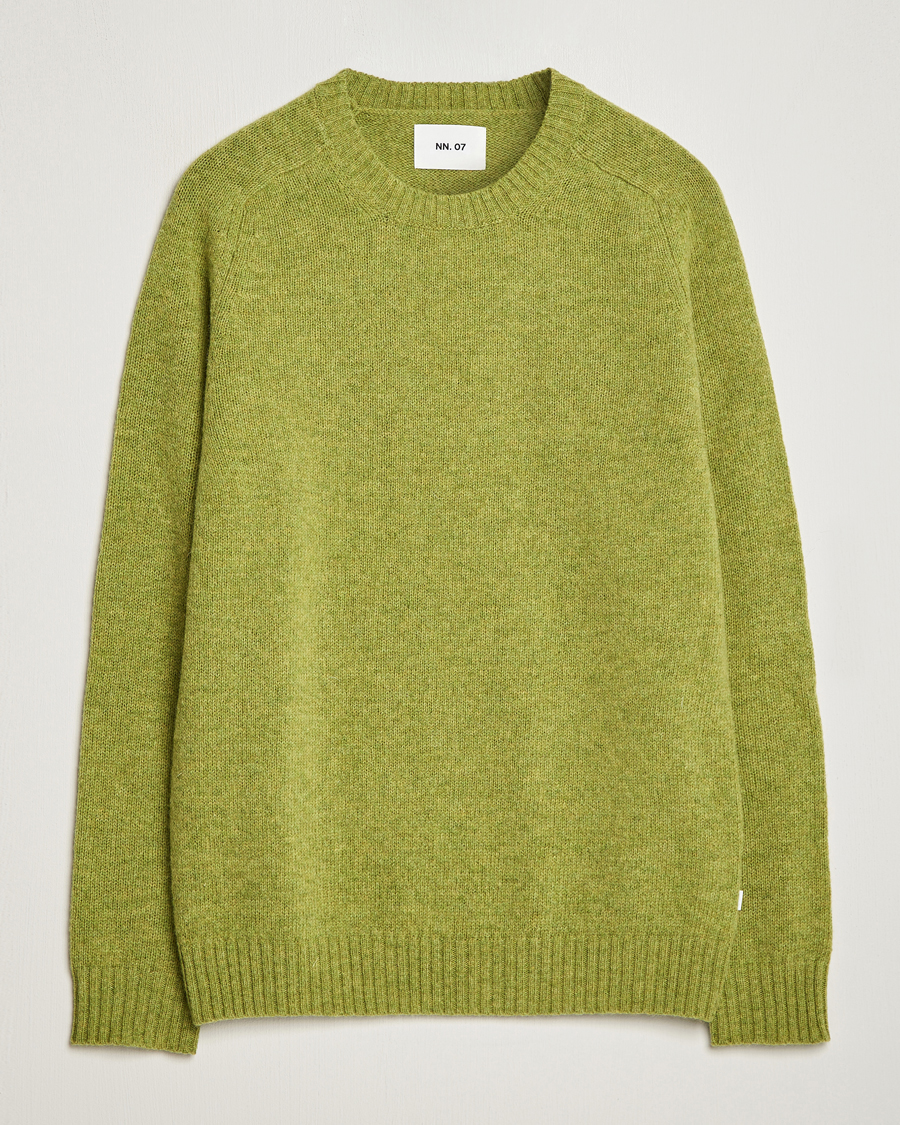 Herr | Tröjor | NN07 | Nathan Brushed Crew Neck Daiquiri Green